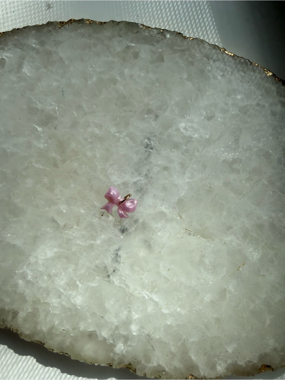 RARE Catbird Pink Bow Charm Limited Edition 14K Gold Bail